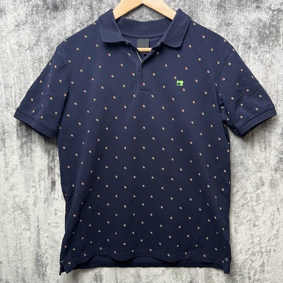 Scotch & Soda Other - Scotch & Soda Men's Size Medium Blue Cotton Short Sleeve Polo Shirt Pattern
